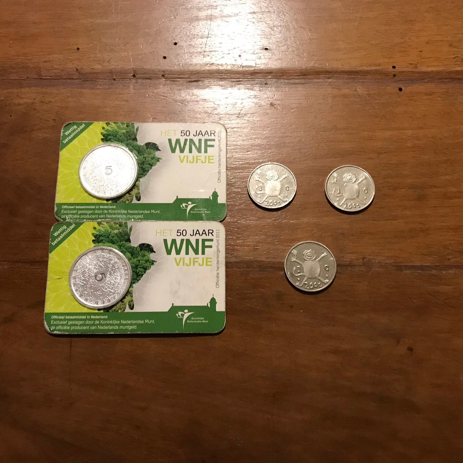 WNF zilveren munten - 50 jaar WNF Vijfje, Postzegels en Munten, Munten | Nederland, Setje, Koningin Beatrix, Zilver, Overige waardes
