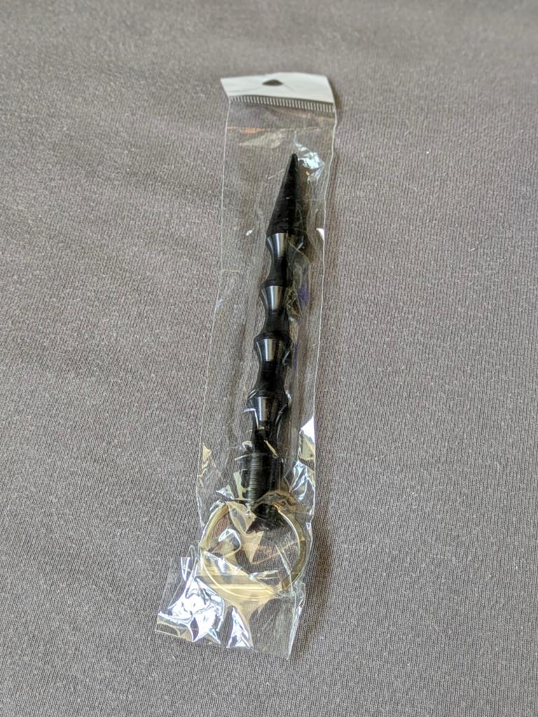 Zelfverdediging Sleutelhanger - Zwart, Puntig, 7cm, Ophalen of Verzenden, Nieuw, Overige, Vechtsportmateriaal