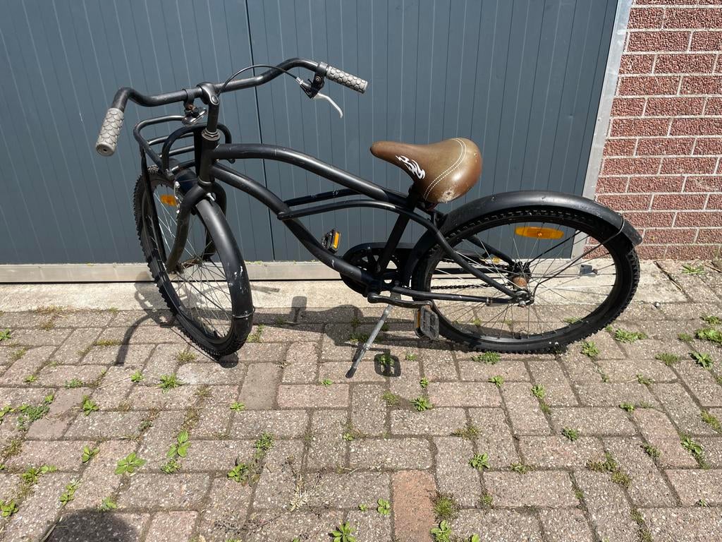Zwarte Cruiser Fiets 24 inch, Minder dan 47 cm, Ophalen, Zo goed als nieuw, Staal