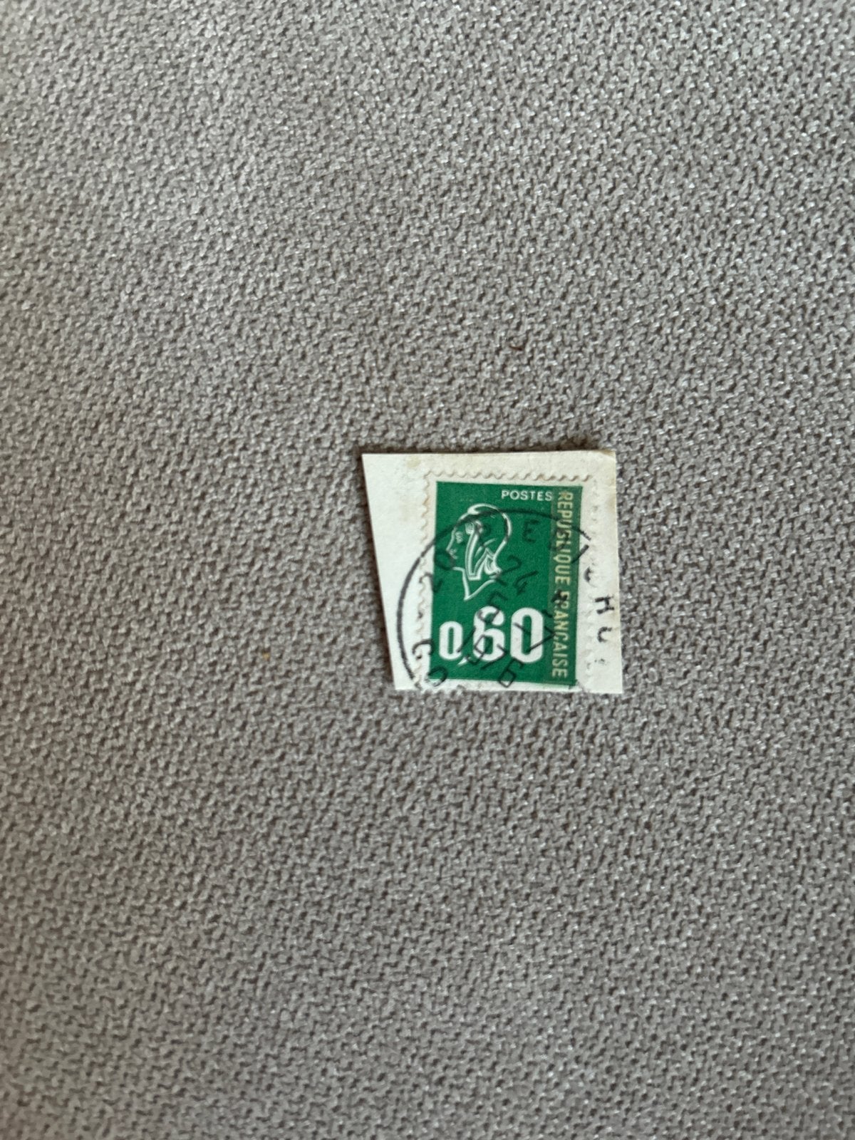 Gestempelde Franse postzegel 0.60 Republique Française, Ophalen of Verzenden, Overige landen, Gestempeld