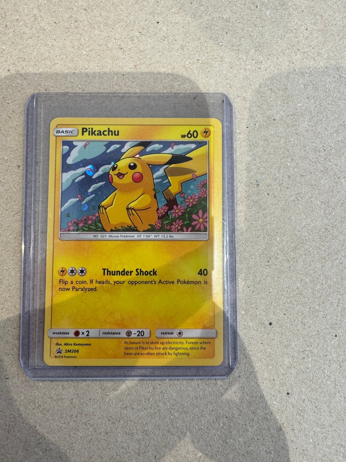 Pikachu Promo SM206, Ophalen of Verzenden, Gebruikt, Losse kaart, Foil