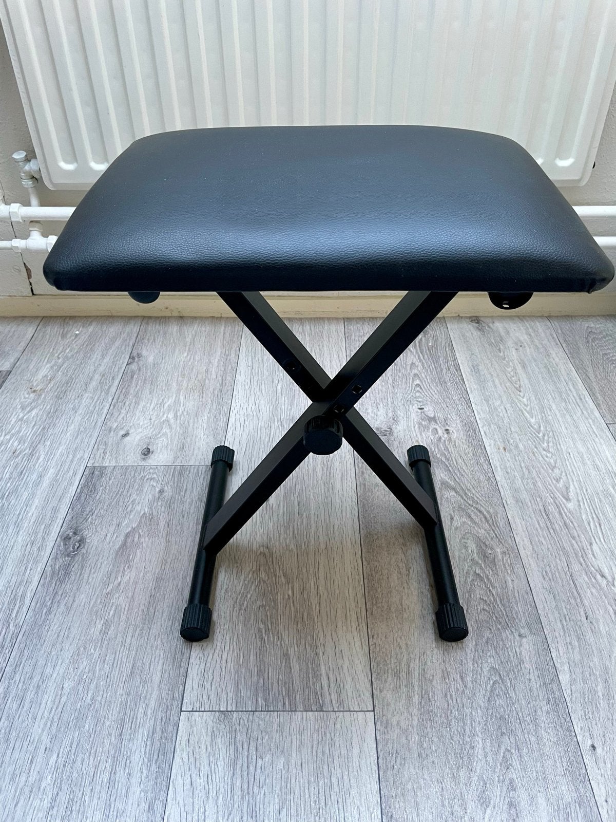Opklapbare (piano)kruk of beensteun pedicure, Ophalen of Verzenden, In hoogte verstelbaar, Zo goed als nieuw, Staal