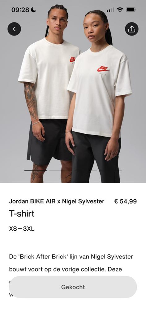 Jordan BIKE AIR x Nigel Sylvester - L, Ophalen of Verzenden, Nieuw