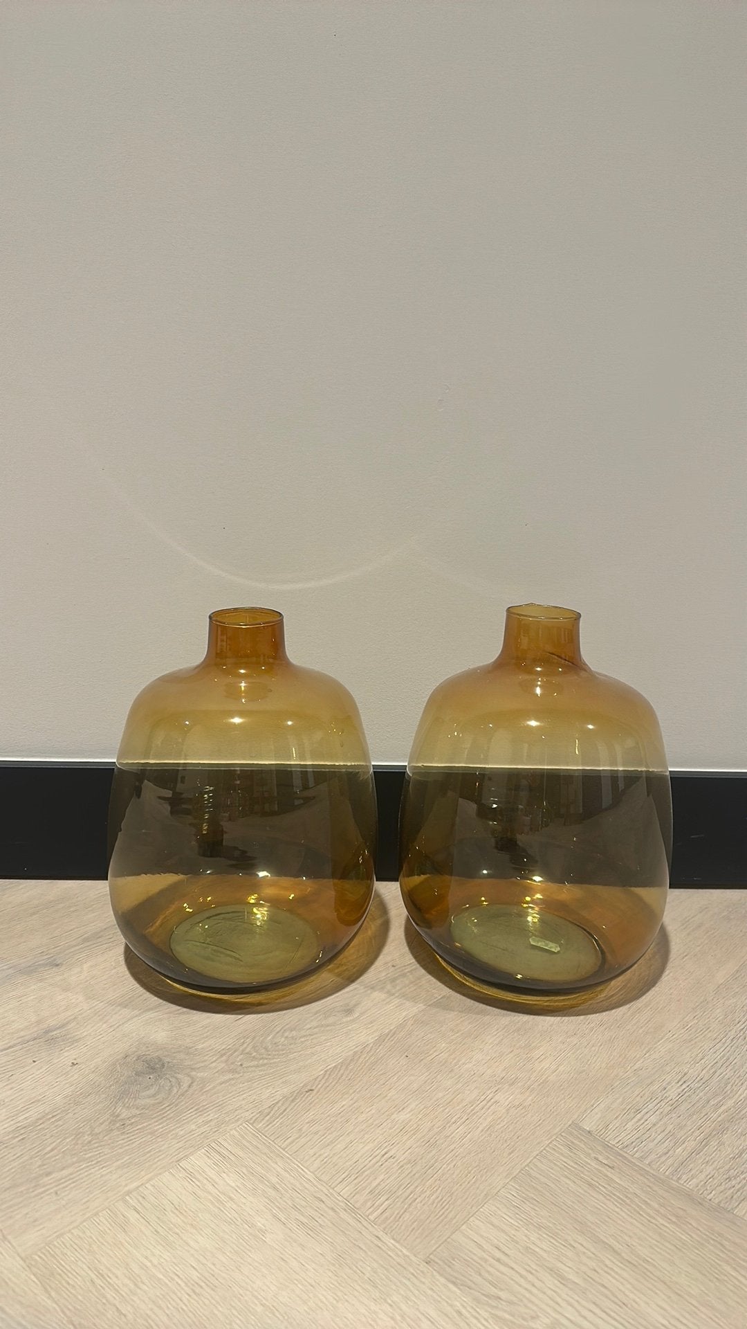 Gele vazen klein, Glas, Ophalen, Nieuw