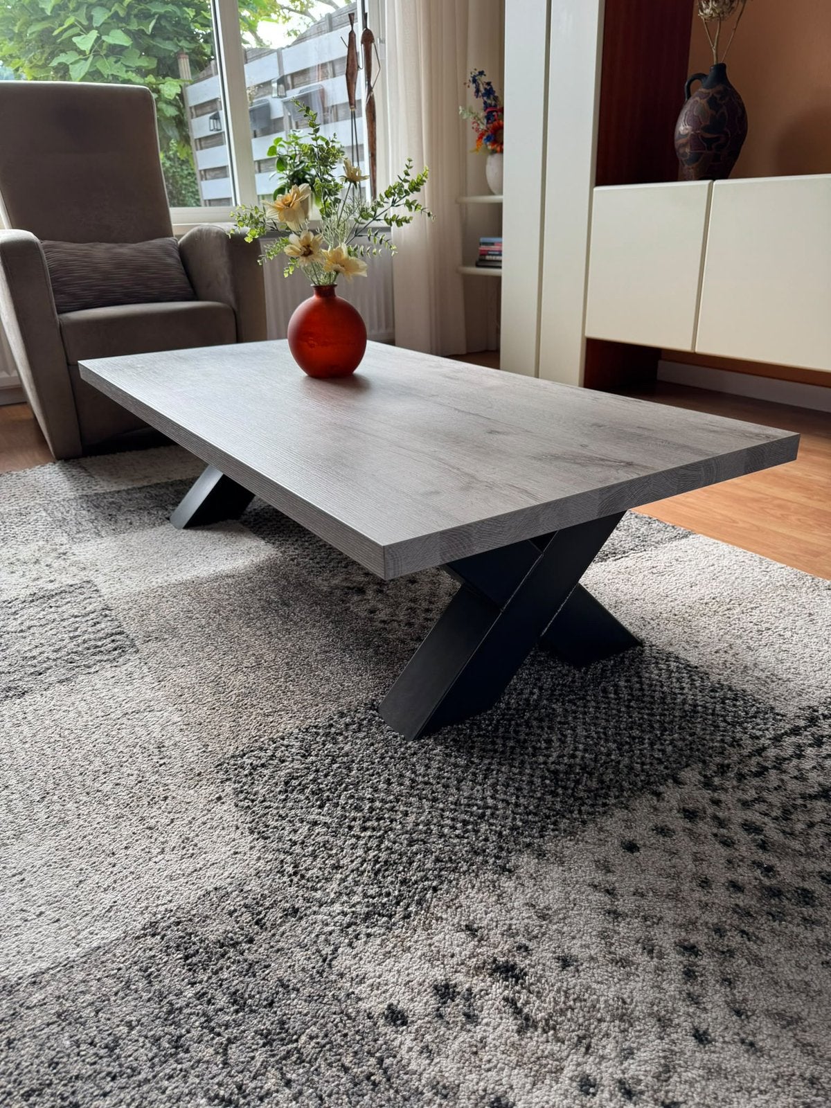Salontafel 135/68/37,5, Ophalen, 100 tot 150 cm, 50 tot 100 cm, Zo goed als nieuw