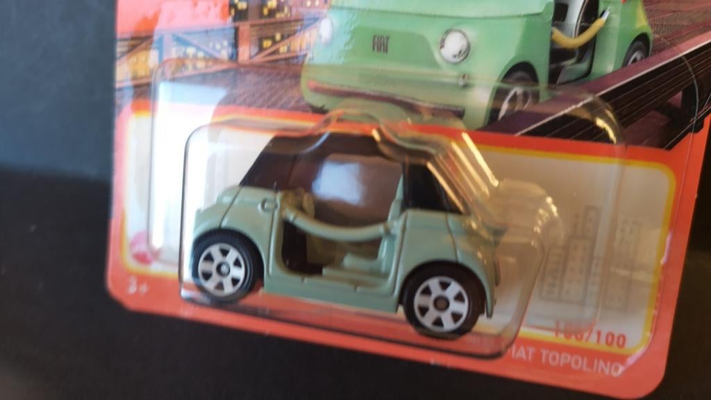 Fiat Topolino licht groen 1:64 3inch Matchbox Pol, Hobby en Vrije tijd, Auto, Verzenden, Nieuw, Matchbox@mattel.com