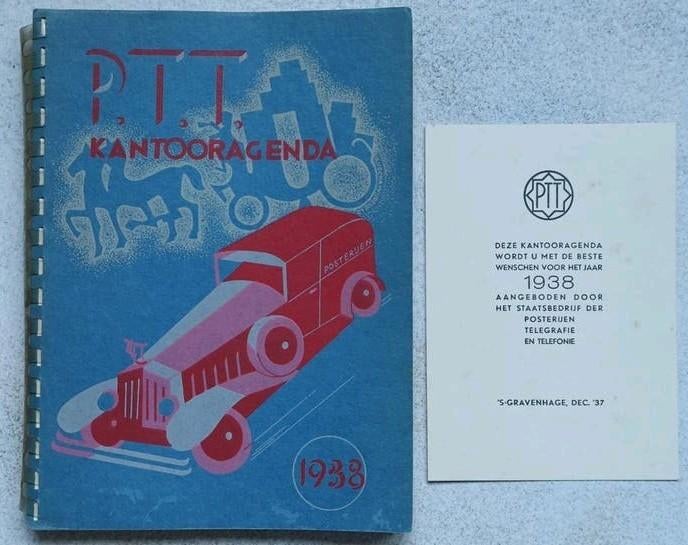 PIET ZWART, DE KOO?, PTT KANTOORAGENDA, TYPOGRAFIE., GISPEN, Ophalen of Verzenden, Gelezen, Fotografen