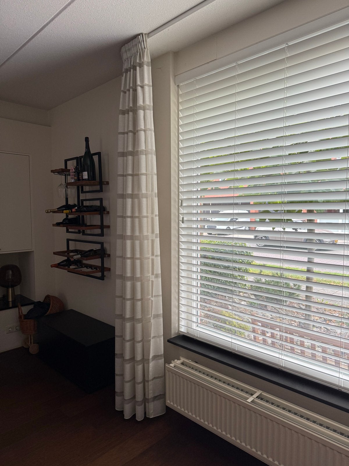 Gordijnenset woonkamer wit (vitrages), 400 cm, Ophalen of Verzenden, Zo goed als nieuw, Wit