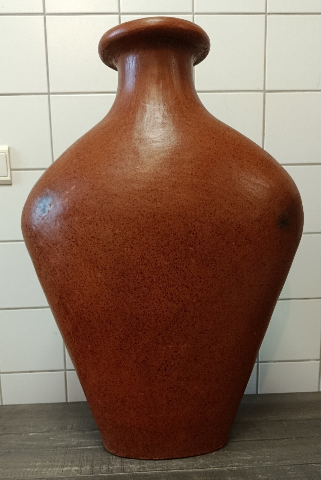 Grote geglazuurde aardewerken vaas - 68 cm hoog, Antiek en Kunst, Ophalen