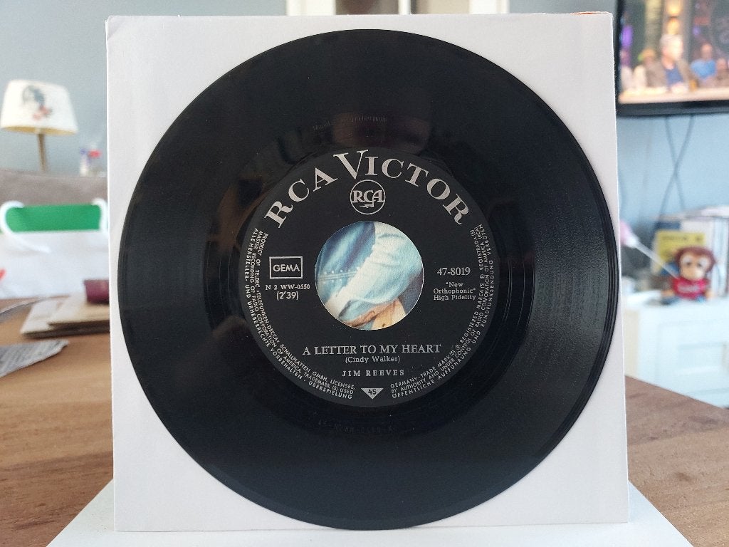 7" Single Jim Reeves - A Letter To My Heart / Adios Amigo, Cd's en Dvd's, Gebruikt, 7 inch, Ophalen of Verzenden, Pop