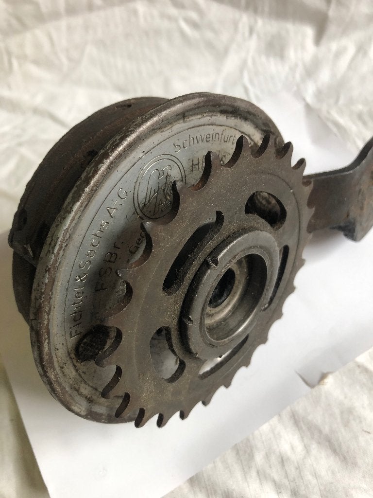 Torpedo, Fichtel & Sachs, remnaaf, trommelrem, Motoren, Ophalen of Verzenden, Gebruikt