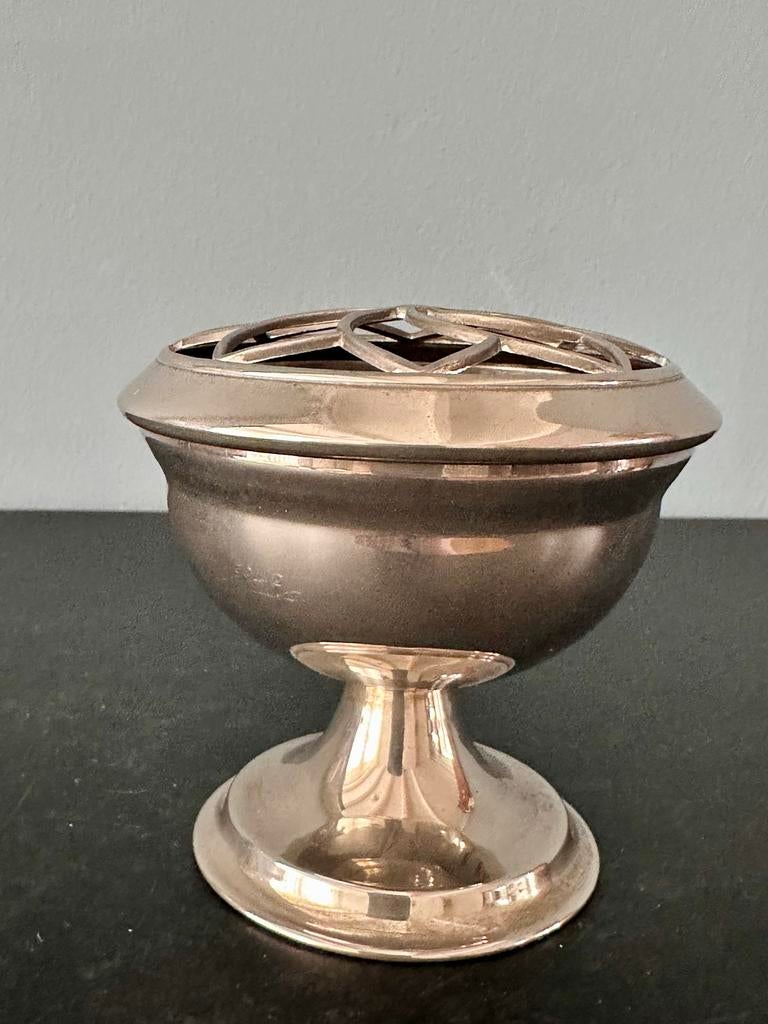 Verzilverde vintage rozensteker, Ophalen of Verzenden, Zilver