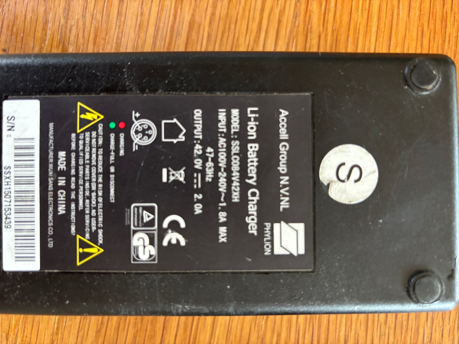 Accell group 5 pin fiets accu lader, Ophalen of Verzenden, Gebruikt