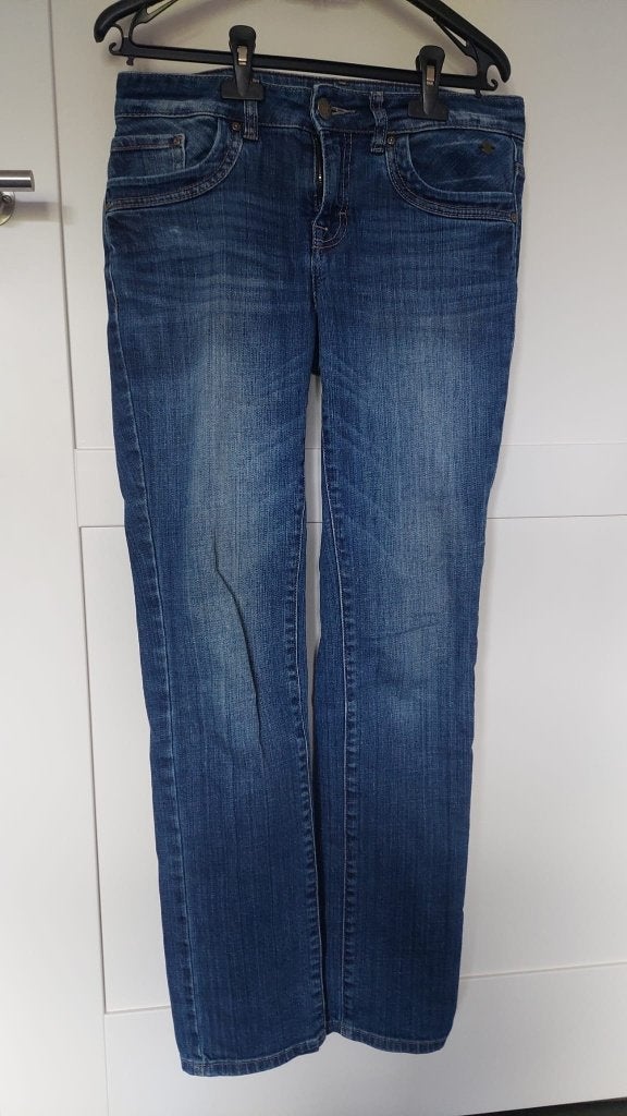 Spijkerbroek - Tom Tailor Straigt  - 27 Maat M / 38, Maat 38/40 (M), Blauw, Lang, Gedragen