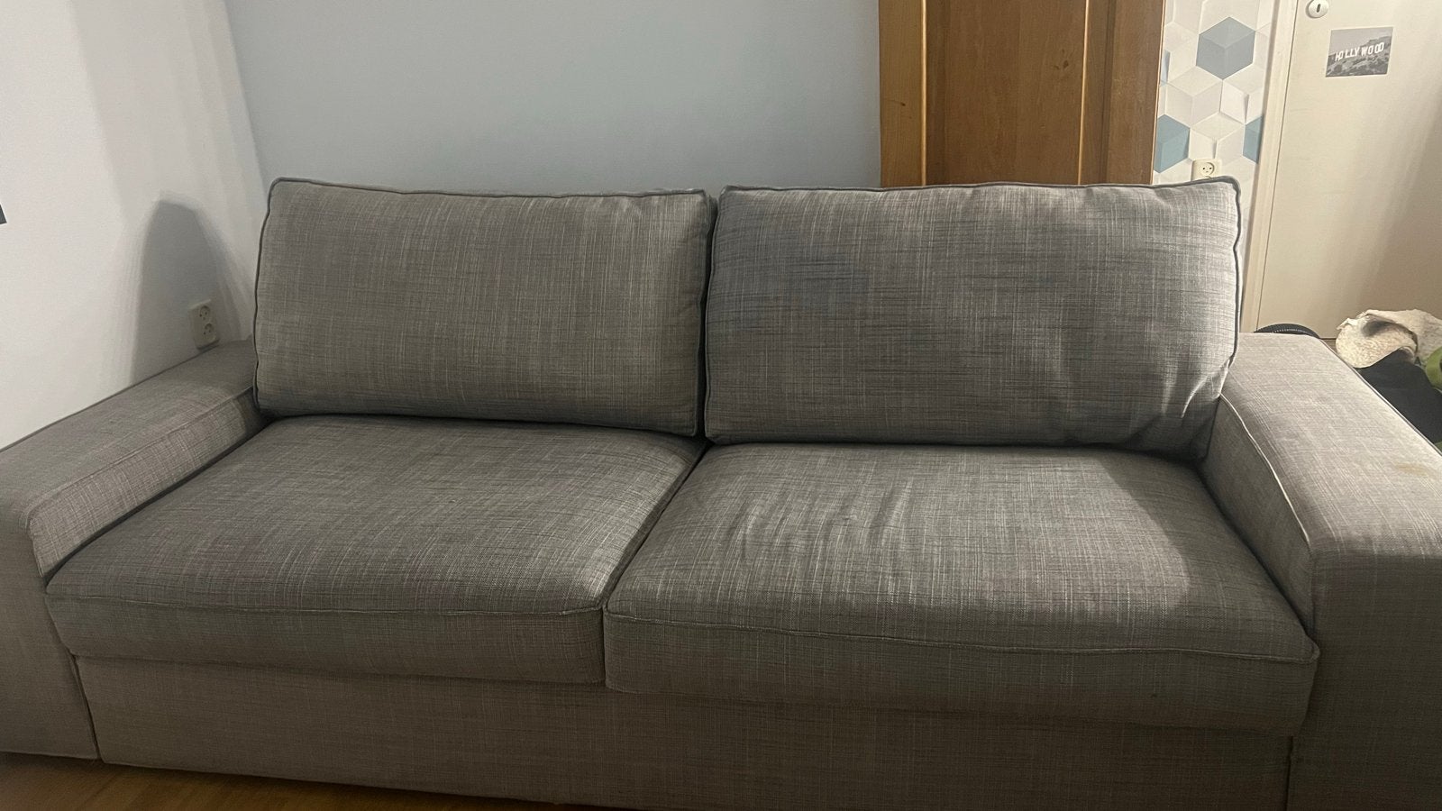 Ikea KIVIK 2-zitsbank - Grijs, Huis en Inrichting, Banken | Bankstellen, Gebruikt, Rechte bank, Tweepersoons, 200 tot 250 cm, 75 tot 100 cm