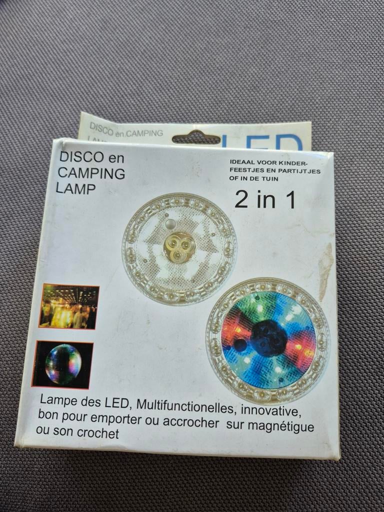 2-in-1 Disco en Camping LED Lamp - Multifunctioneel, Ophalen of Verzenden, Nieuw