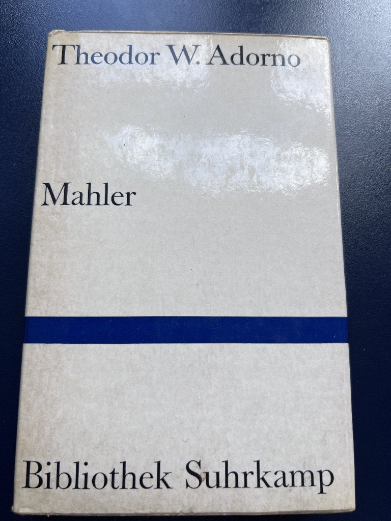 Adorno - Mahler, Eine musikalische Physiognomik, Boeken, Adorno, Ophalen of Verzenden, Zo goed als nieuw, Overige onderwerpen