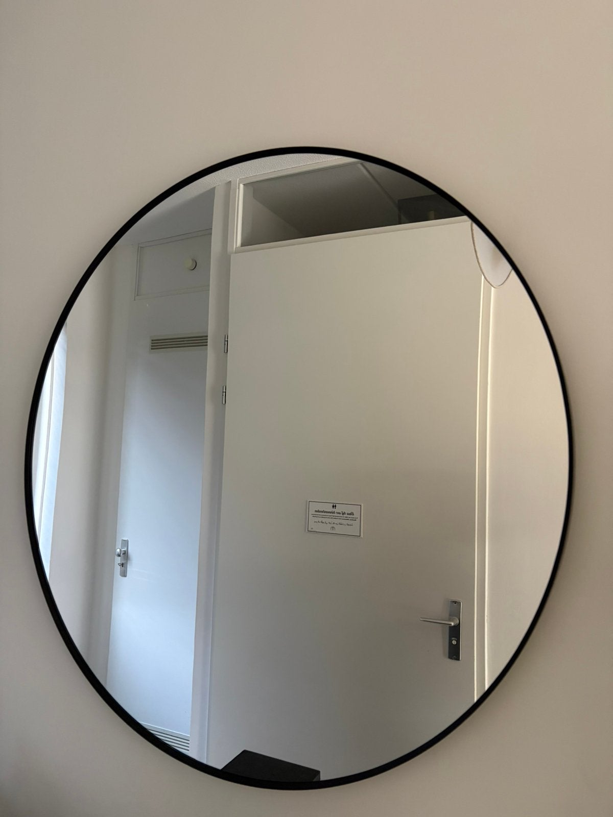 Ikea Lindbyn spiegel, Rond, Ophalen of Verzenden, Zo goed als nieuw, 75 tot 100 cm