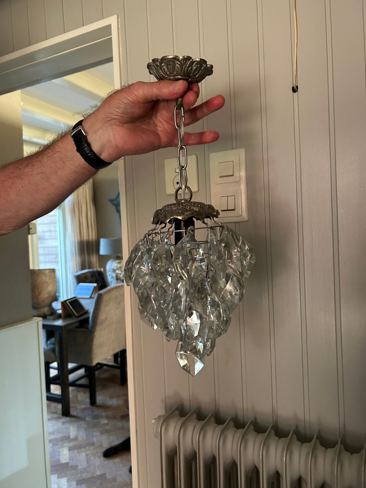 Meijer en floor hanglampje, Ophalen, Gebruikt, Glas