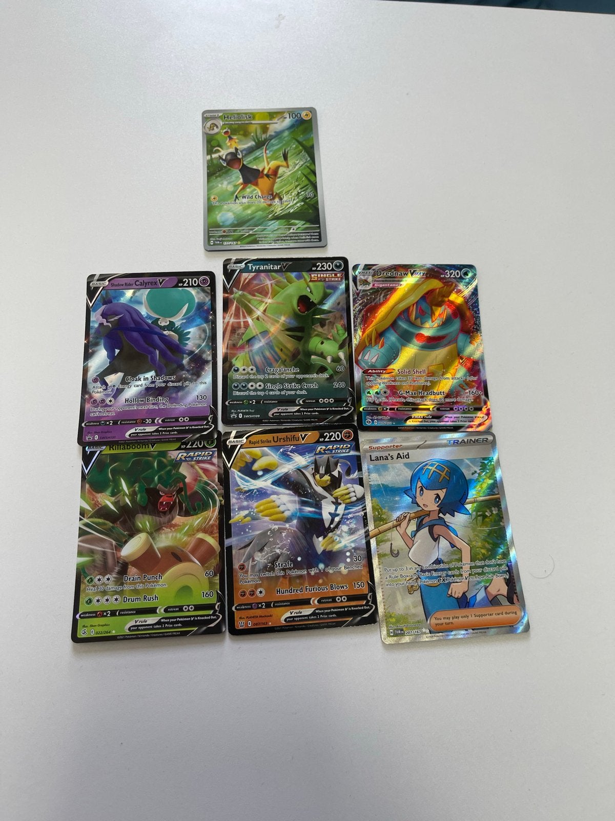 Pokémon kaarten pakket met 7 kaarten, Ophalen of Verzenden, Zo goed als nieuw, Meerdere kaarten