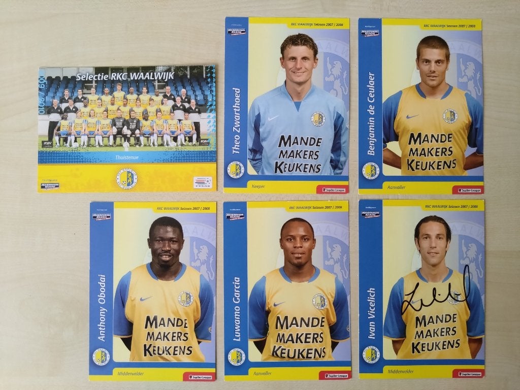 Diverse spelerskaarten en selectiekaart RKC 2007-2008, Ophalen of Verzenden, Zo goed als nieuw, Overige binnenlandse clubs, Spelerskaart