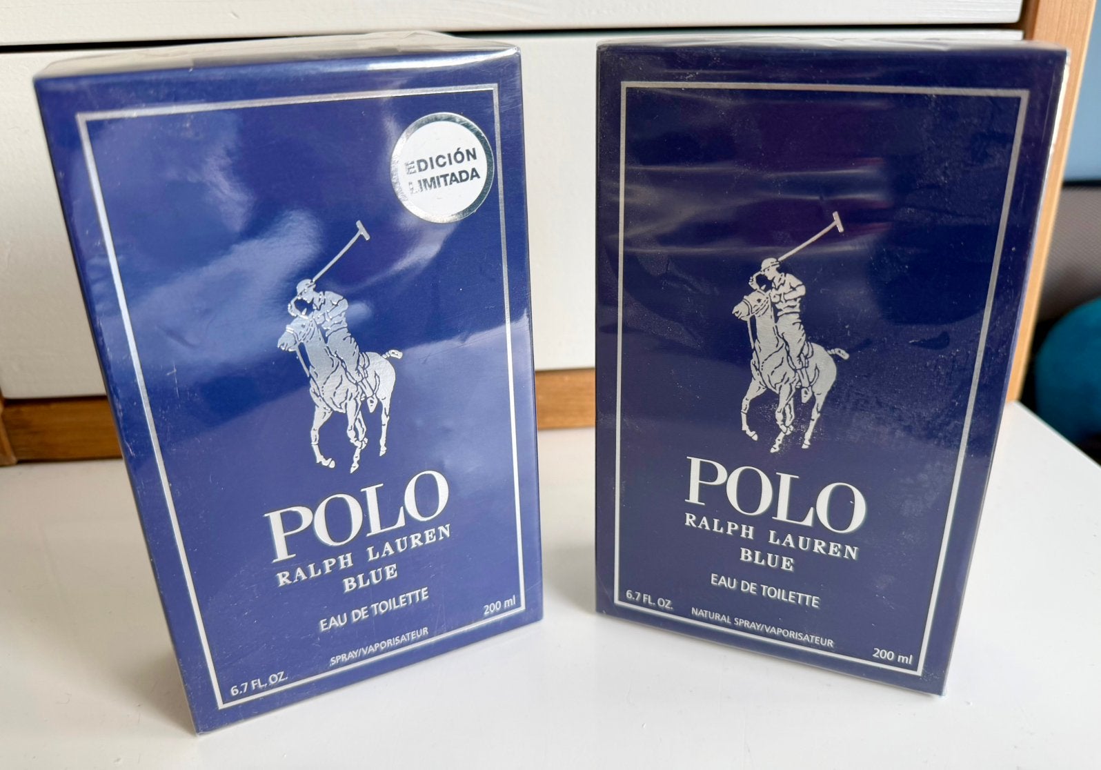 Ralph Lauren Polo Blue eau de toilette 200ml sealed 2 stuks, Verzamelen, Ophalen of Verzenden, Nieuw, Parfumfles, Gevuld