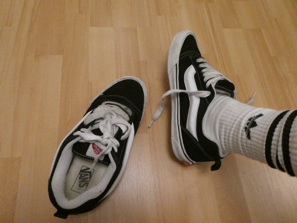 Vans Knu School laag meet 44,5 in goede staat, Zwart, Ophalen of Verzenden, Sneakers of Gympen, Vans
