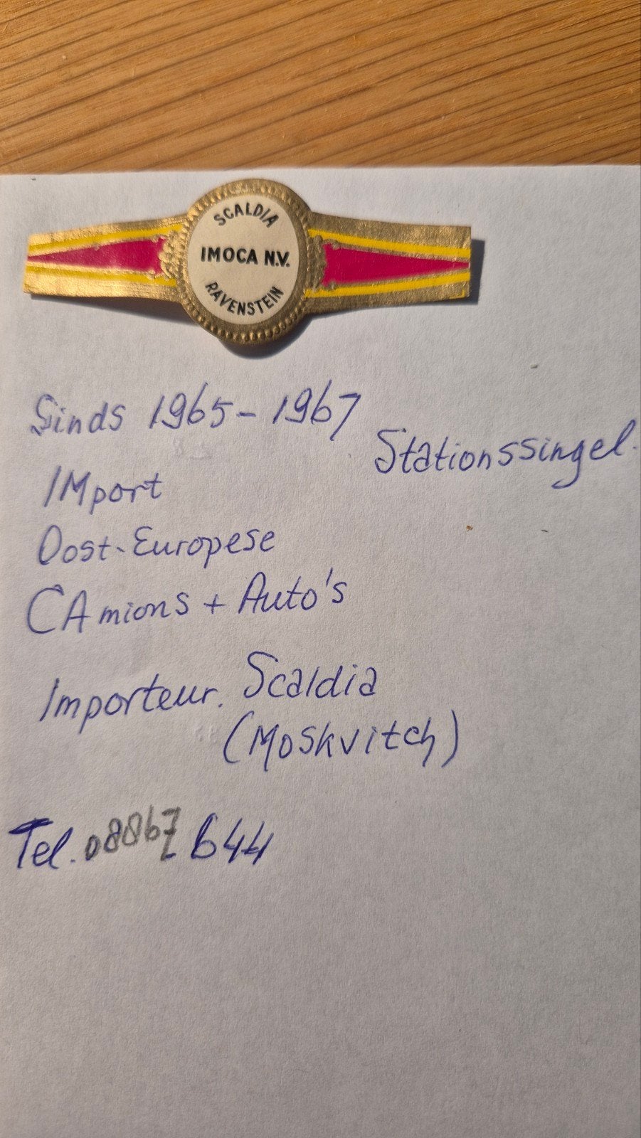 Sigarenbanden Ravenstein, Ophalen, Zo goed als nieuw, Sigarenbandjes
