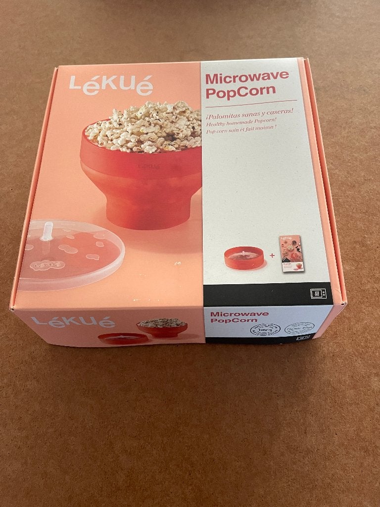 NIEUW Lekue Siliconen Opvouwbare Popcornmaker voor Magnetron, Overige typen, Kunststof, Nieuw, Ophalen of Verzenden