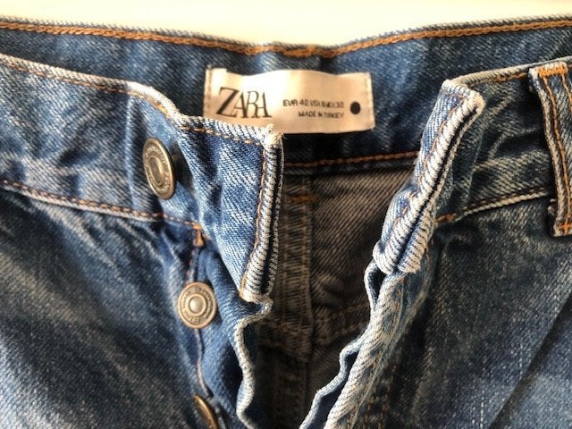 Wide leg spijkerbroek van - Zara -., Blauw, Zara, Ophalen of Verzenden, W33 - W36 (confectie 42/44)