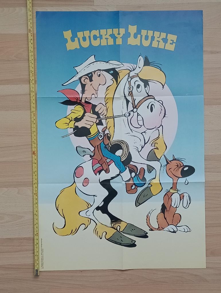 Lucky Luke promotie poster Dargaud 1989, Eén stripboek, Ophalen of Verzenden, Zo goed als nieuw