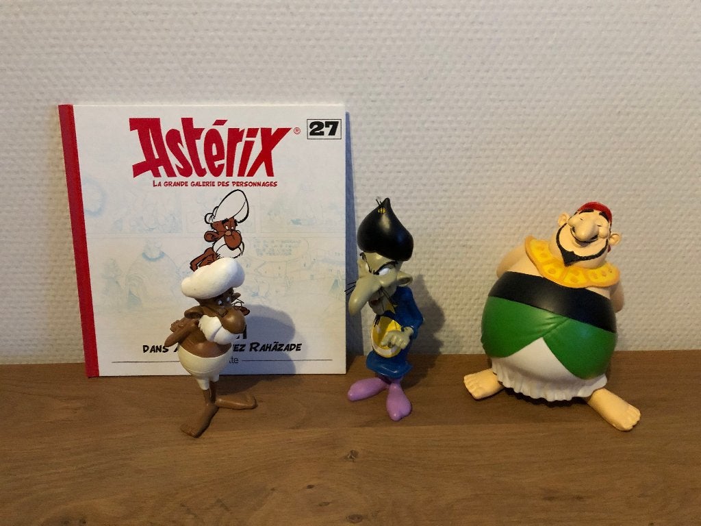 Astérix La Grande Galerie Des Personnages 2012 drie beeldjes, Verzamelen, Ophalen of Verzenden, Asterix en Obelix, Gebruikt, Beeldje of Figuurtje