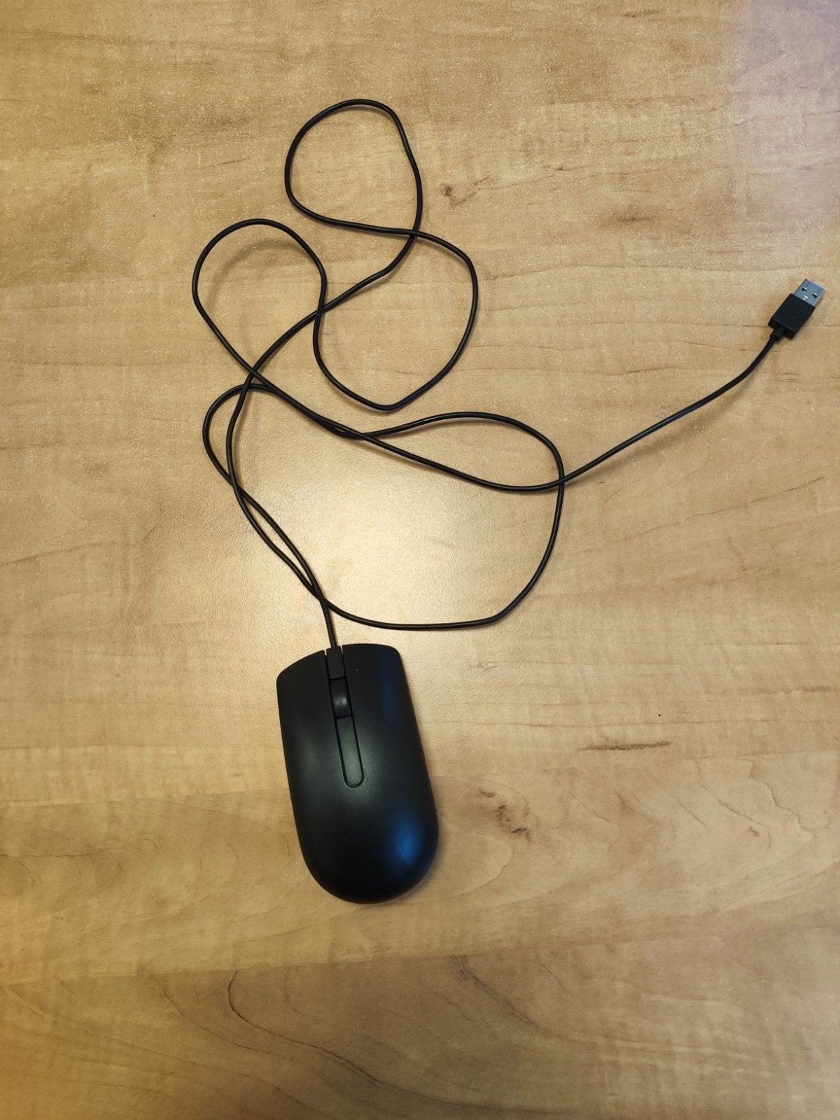 Dell bedrade muis - Zwart, 1.5m kabel, Ophalen, Rechtshandig, Muis, Zo goed als nieuw