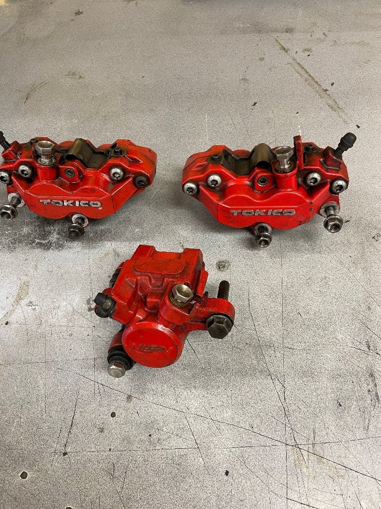 setje rode remklauwen suzuki sv 1000, Ophalen of Verzenden, Gebruikt