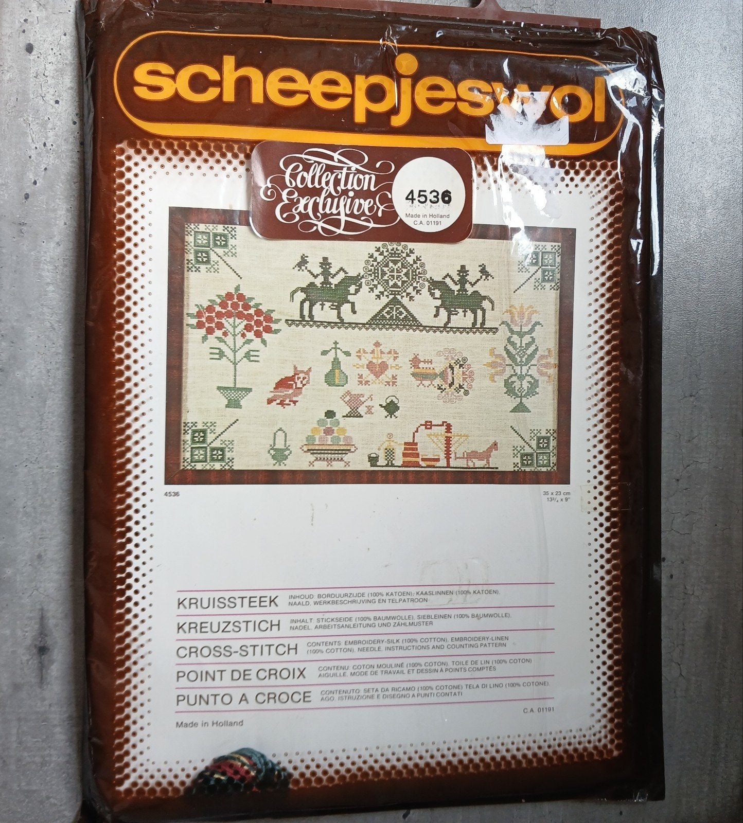 Borduurpakket merklap van Scheepjeswol, Ophalen of Verzenden, Nieuw, Handborduren, Borduurpakket