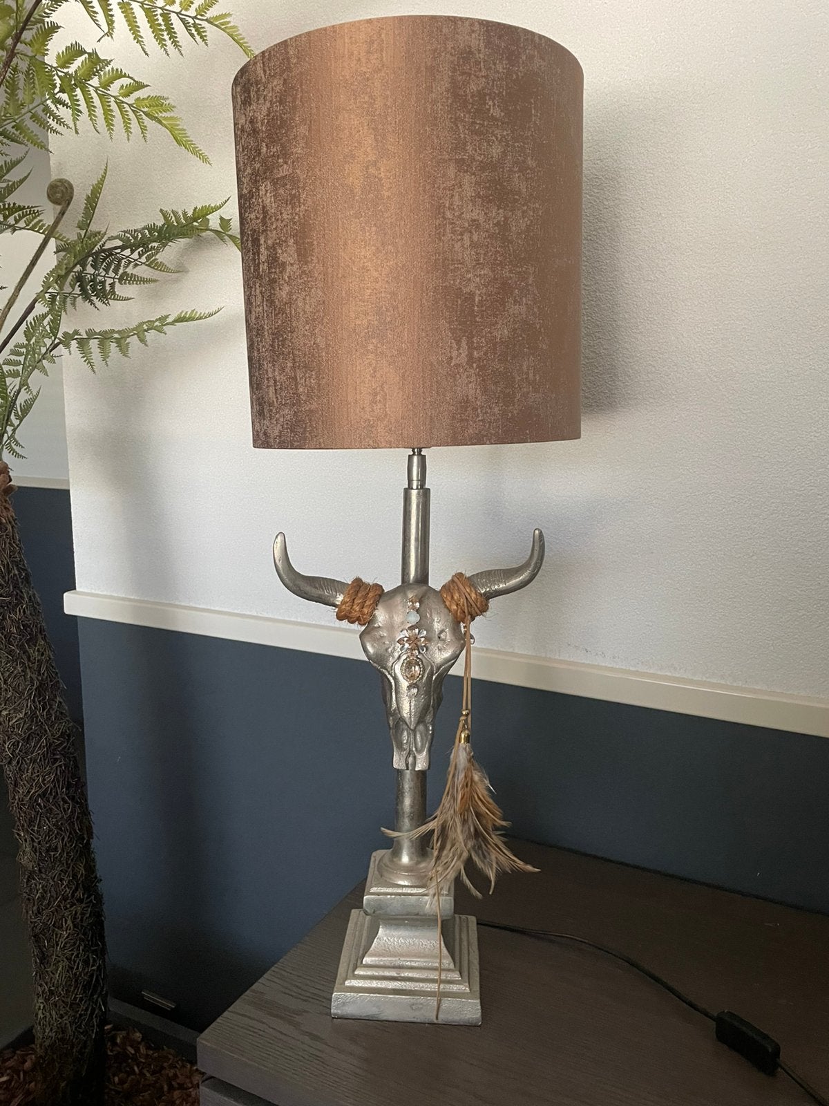 Godly jewels lamp, Ophalen, Zo goed als nieuw, Bruin, Rond