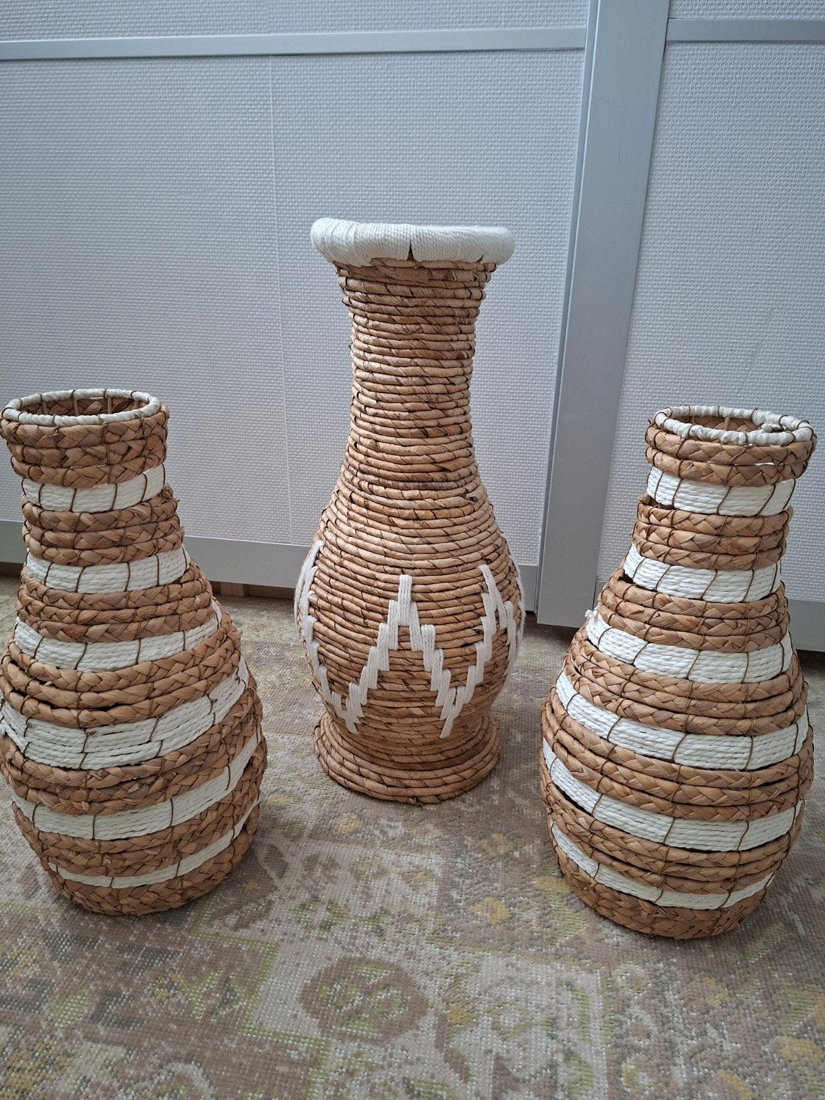 deco rieten vazen ibiza stijl., Ophalen