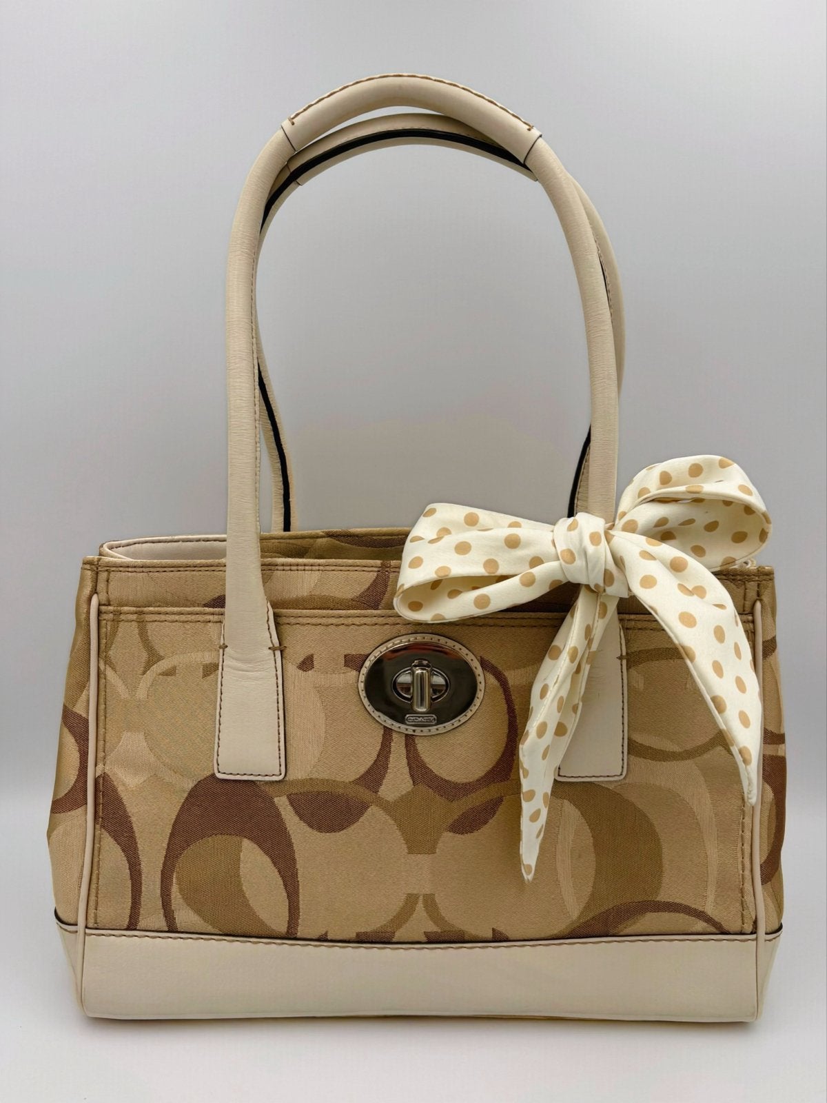 Coach Hamptons Tote F11820 - y2k zeldzaam, Ophalen of Verzenden, Gebruikt, Beige, Handtas