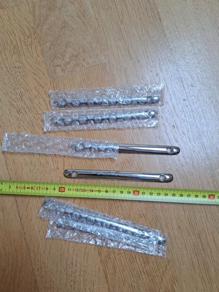 6 nieuwe RVS stootlijsten / beschermstrips 15 cm, Ophalen of Verzenden, Nieuw, Overige typen