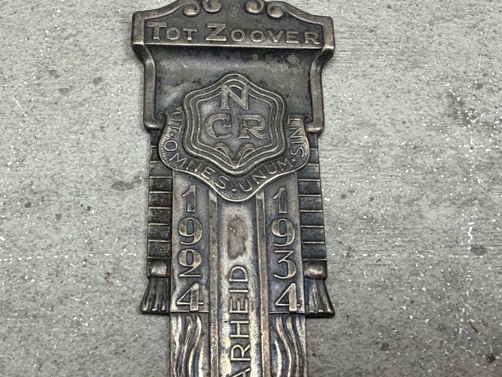 Vintage Zilveren briefopener NCRV 1934 - 11441, Antiek en Kunst, Antiek | Goud en Zilver, Ophalen of Verzenden