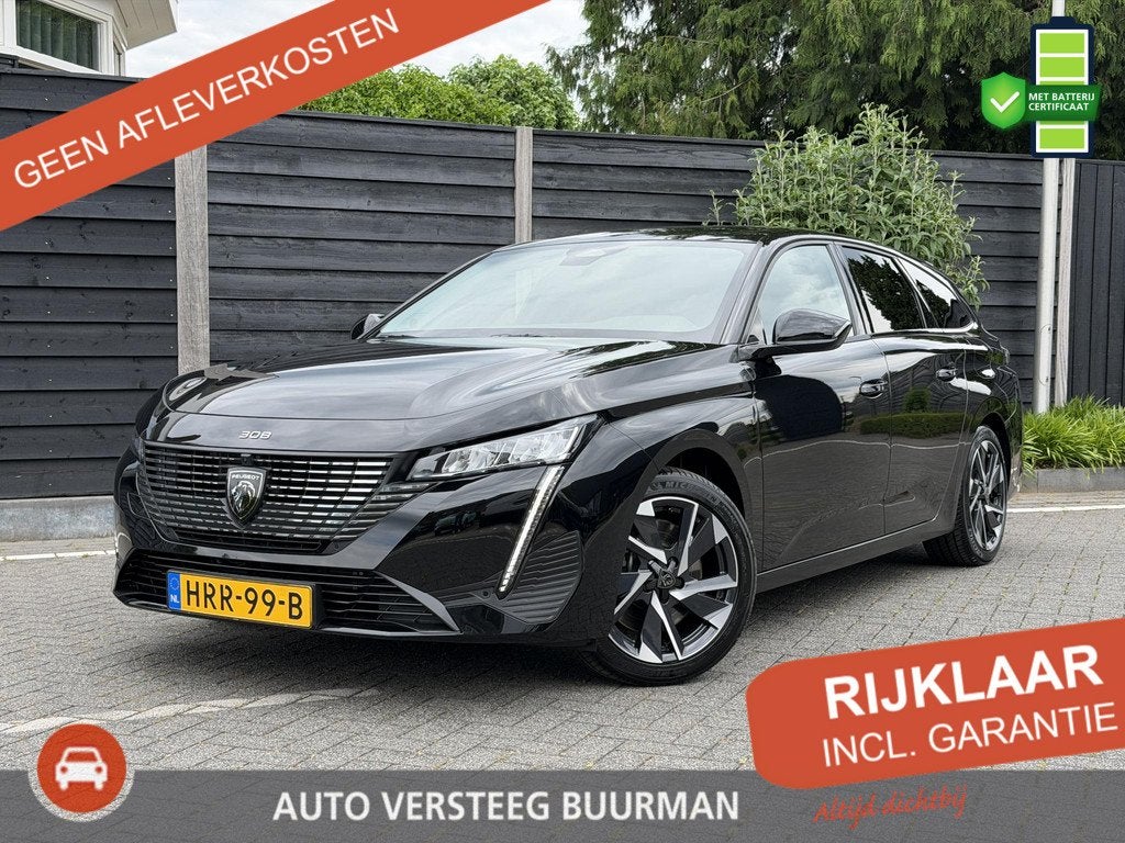 Peugeot 308 SW Allure 1.6 Plug-in Hybrid 180PK EAT8 Automaat, Auto's, Peugeot, 12 maanden, Gebruikt, 4 cilinders, Leder en Stof