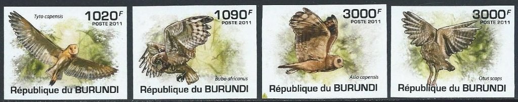 Vogels - Burundi - Mi 2098/2101 - Ongetand - Postfris, Ophalen of Verzenden, Postfris, Dier of Natuur