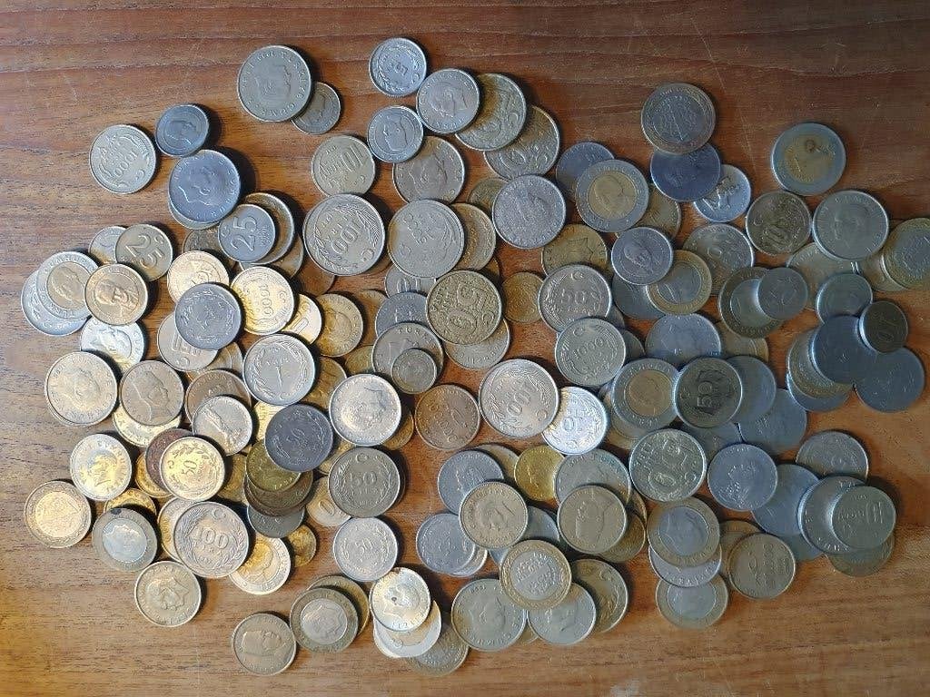 Ca. 1.2 Kilo munten uit Turkije! Turkse Lira, Ophalen of Verzenden, Midden-Oosten