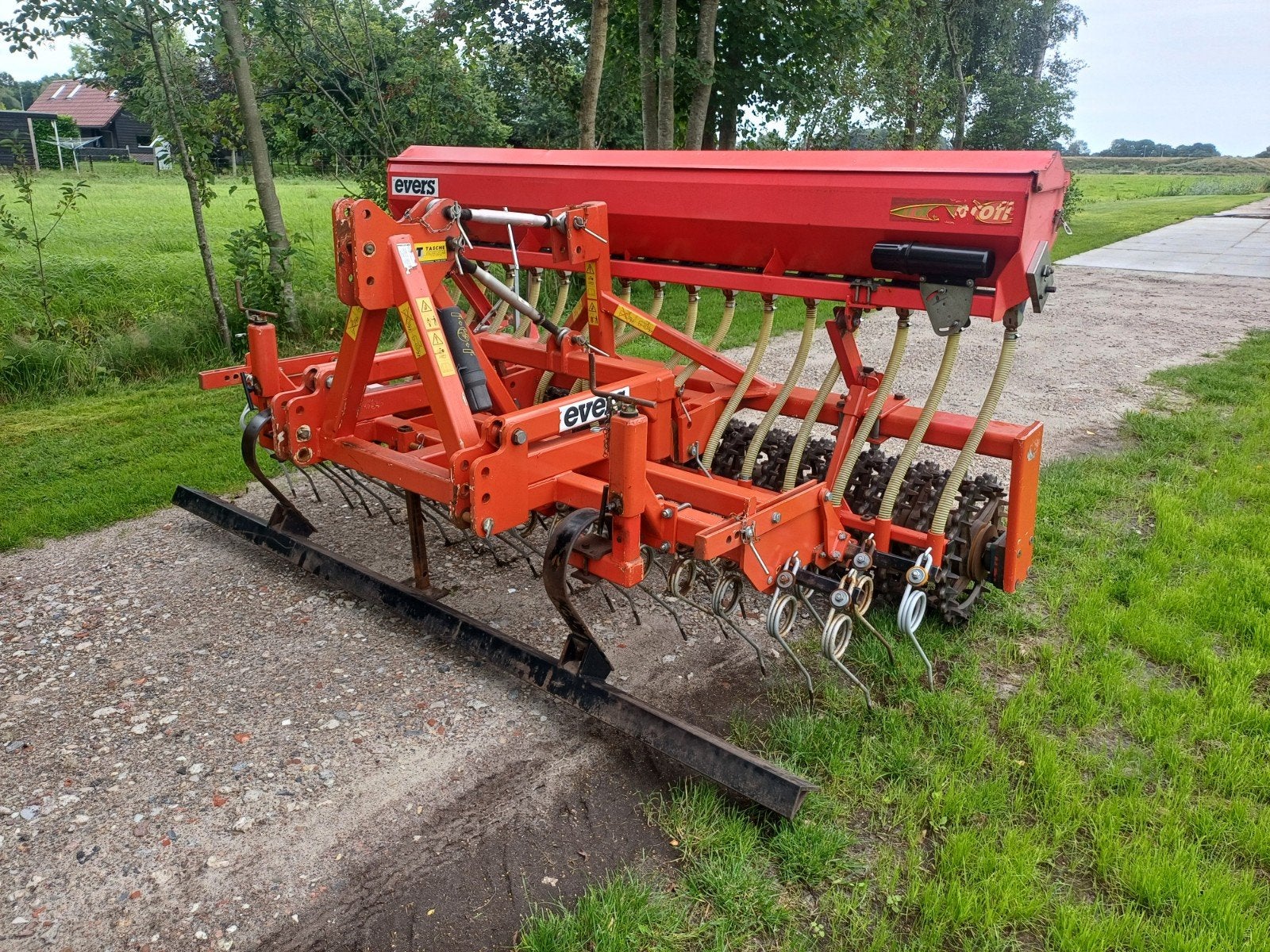 evers Grassprofi doorzaaimachine schudder regenhaspel bak, Ophalen, Grondbewerking