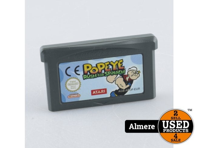 GameBoy Advance Popeye Rush For spinach Pal Los, Nintendo, Zo goed als nieuw, Support@nintendo.com, 11-1 Hokotate-cho, Kamitoba, Minami-ku
Kyoto 601-8501
Japan