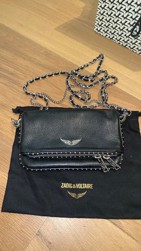 Zadig & Voltaire kleine zwart leren tas met zilver hardwear, Sieraden, Tassen en Uiterlijk, Tassen | Schoudertassen, Overige merken