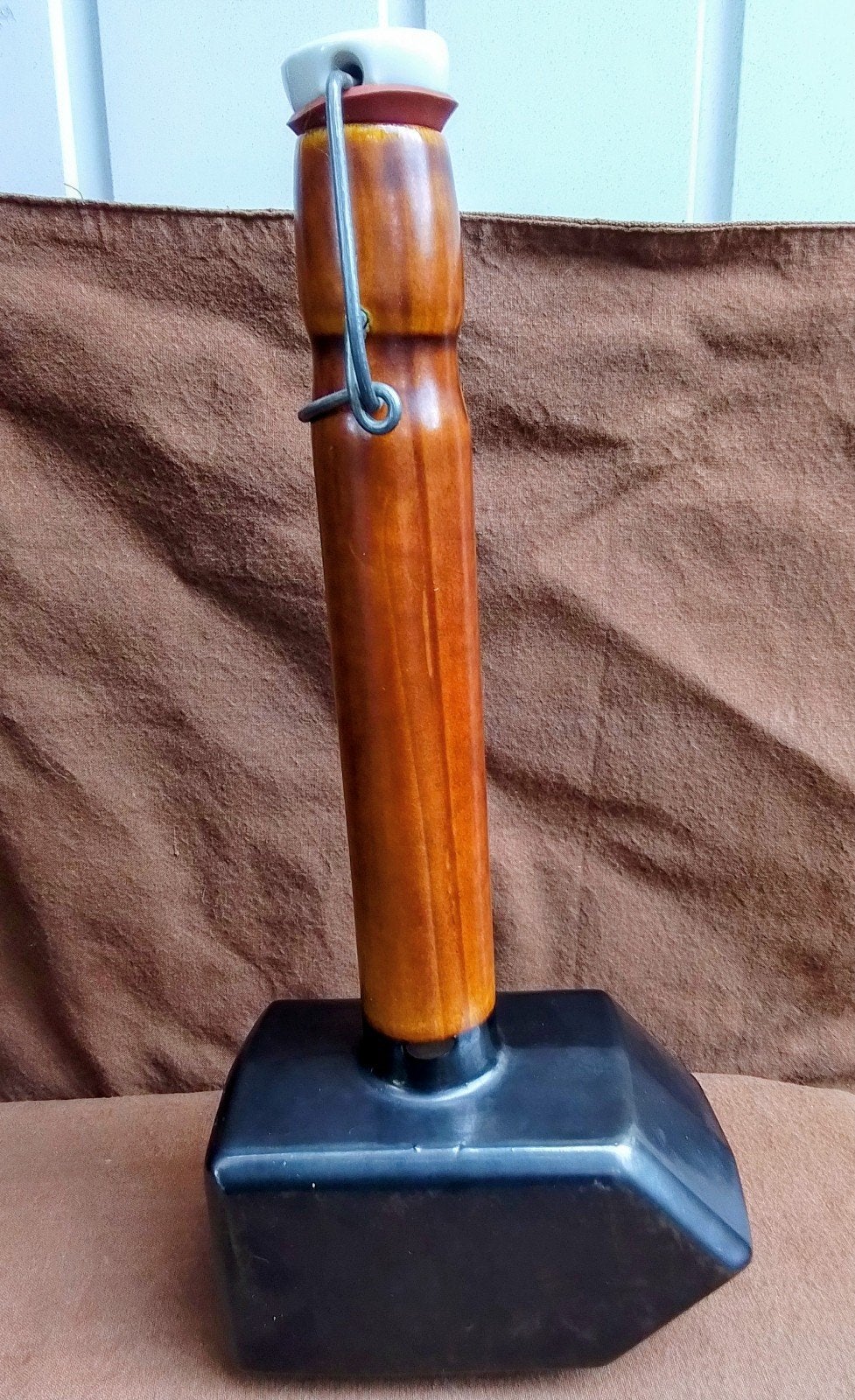 Oude keramieke jenever/schnappsfles in hamer vorm, Antiek en Kunst, Antiek | Keramiek en Aardewerk, Ophalen of Verzenden