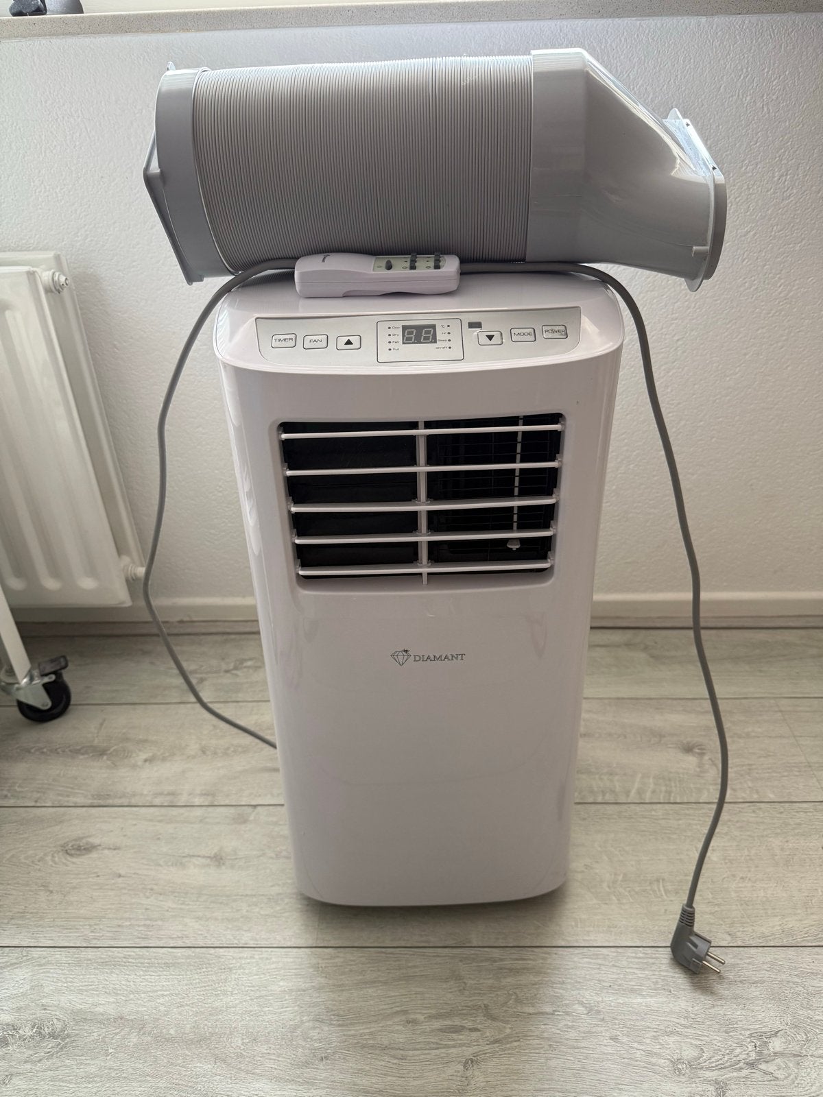 Diamant Mobiele Airco met Afstandsbediening, Witgoed en Apparatuur, Airco's, Ophalen, Gebruikt, Minder dan 60 m³, 3 snelheden of meer