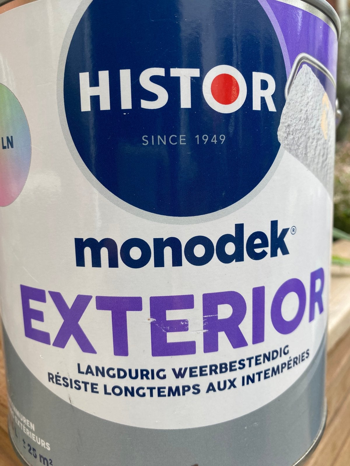 Histor muurverf. Peach Cream 2,5ltr, Ophalen, Overige kleuren, Nieuw, Verf
