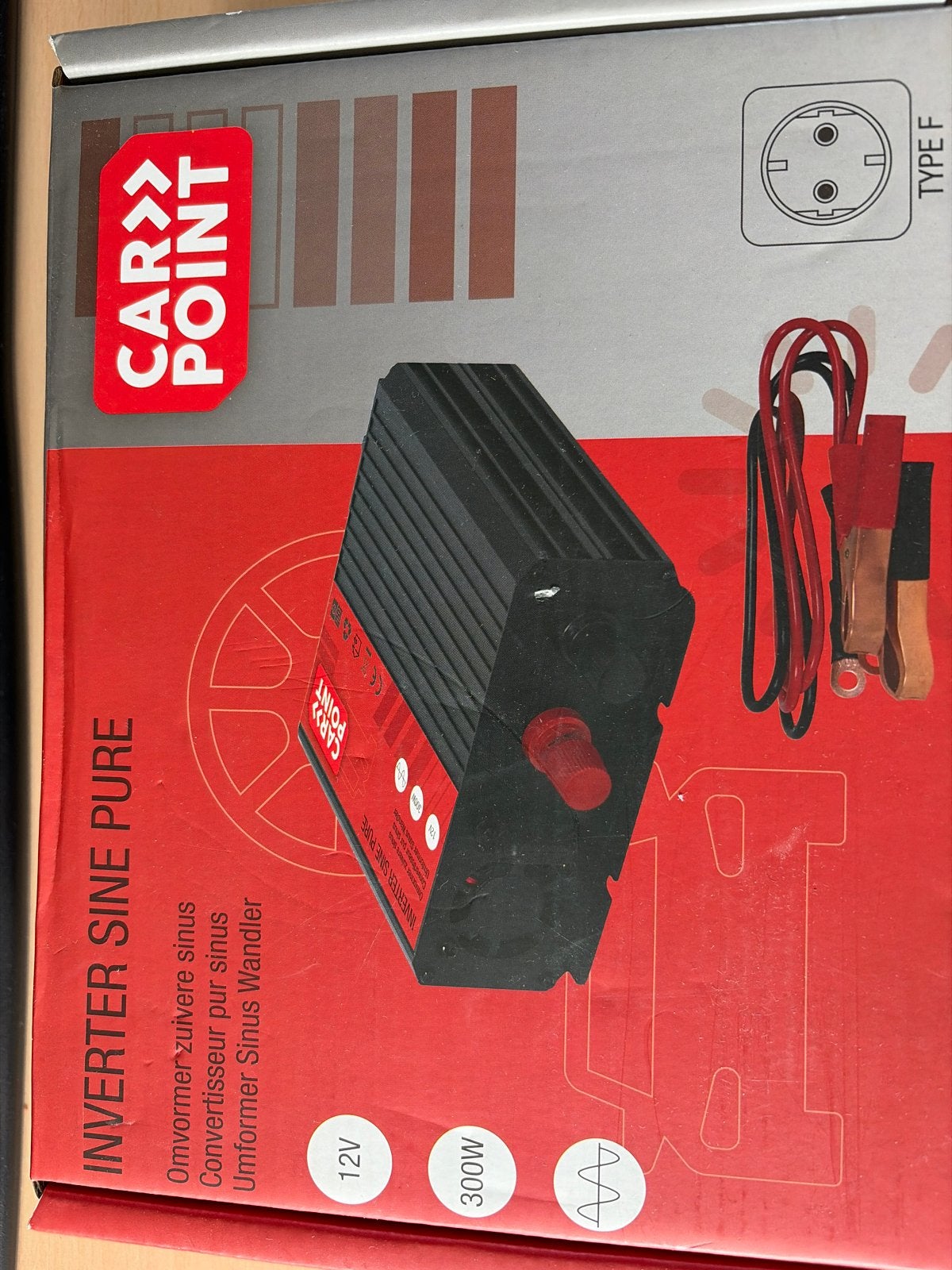 Carpoint Omvormer Zuivere Sinus 12V 300W, Ophalen of Verzenden, Nieuw